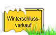 Ortsschild Winterschlussverkauf