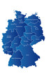 Vektor: Deutschland Bundesländer Karte Deutschland Bundesländer Karte