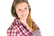 Foto: Mädchen mit Headset Mädchen mit Headset