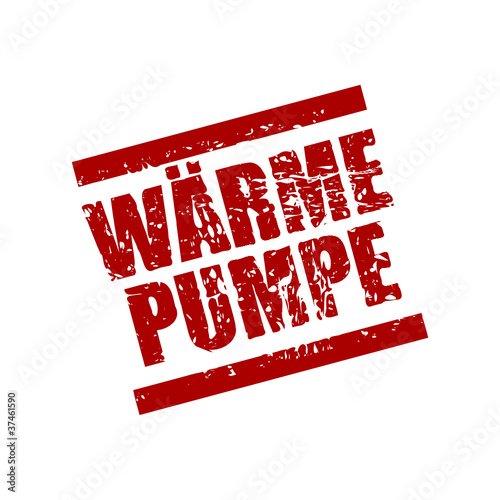 Vektor: stempel eckig wärmepumpe I stempel eckig wärmepumpe I