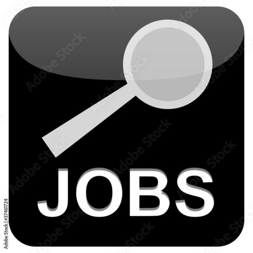 Illustration: Button schwarz - Jobs Button schwarz - Jobs