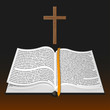 vector bible with cross
