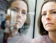 femme dans le train