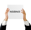 Man with insurance advertisment