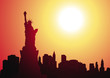Vector: statue of liberty - new york skyline statue of liberty - new york skyline