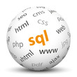 SQL, Datenbank, 3D, Kugel, Internet, Webdesign, Programmierung