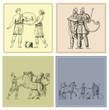 Old greek set illustration Old greek set illustration