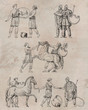 Old greek set illustration Old greek set illustration