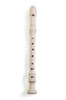 Plastic Flute Baroque fingering. isolated
