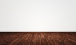 Freie Wand mit Parkett Boden