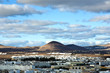 view to Arrecife and the volcanos of Lanzarote