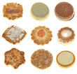 Delicious cookies isolated over white background