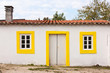 White and Yellow House Facade White and Yellow House Facade
