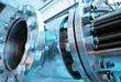 Industrial zone, Steel pipelines and valves Industrial zone, Steel pipelines and valves