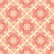 Vintage damask wallpaper pattern with abstract flowers and swirl
