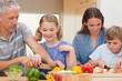 Foto: Lovely family cooking Lovely family cooking