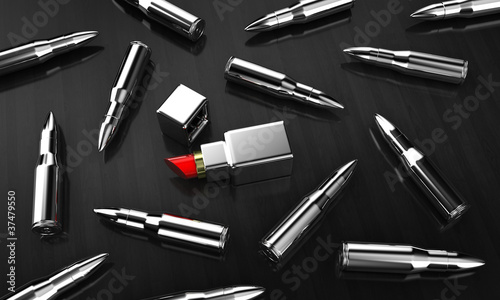 Illustration: Cartridges with lipstick Cartridges with lipstick