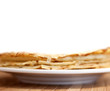 crêpes sur fond blanc