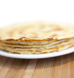 crêpes sur fond blanc