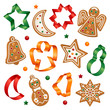 Christmas cookies and cookie cutters