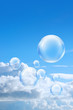 bubbles high in sky
