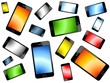 Photo en ligne au meilleur prix Colored Smart Phones Background