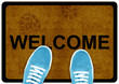 welcome cleaning foot carpet