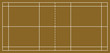 Standard badminton court (brown) ratio 1inch:1m