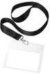 Foto: Blank badge or ID pass isolated with clipping path Blank badge or ID pass isolated with clipping path