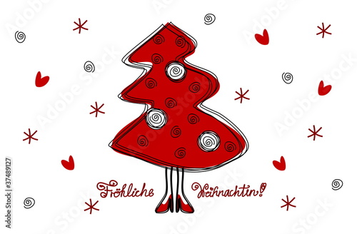Illustration: Weihnachtskarte (Humor, de) Weihnachtskarte (Humor, de)