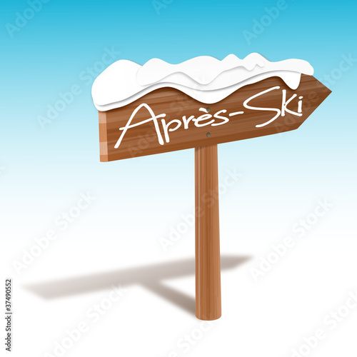 Vektor: Holzschild Apres Ski Holzschild Apres Ski