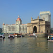 Gate of India and hotel Taj Mahal Palace  in Mumbai
