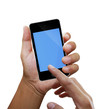 Hand holding smart phone