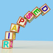 Blocks Spelling Despair Falling Over As Symbol for Stress And Pa