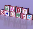 Kids Blocks Spelling Baby Shower As Symbol for Babies And Newbor