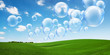bubbles floating in fresh air