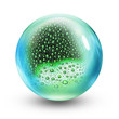 glass ball rain drops