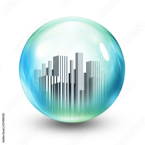 Illustration: glass ball towers glass ball towers