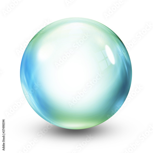 Illustration: isolated crystal ball isolated crystal ball