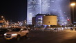 Time lapse of road traffic in Tel Aviv at night.