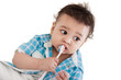 Indian baby brushing teeth Indian baby brushing teeth