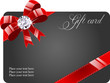 Vector: Gift card with ribbon Gift card with ribbon
