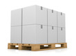 Иллюстрация: pallet and carton box pallet and carton box