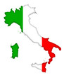 Italien Umriss