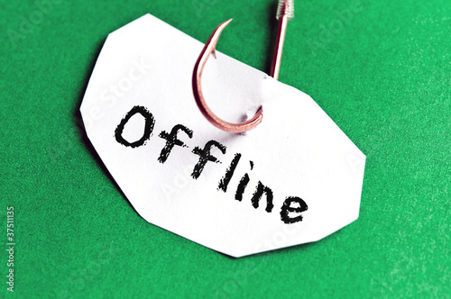 Photo: Offline message on paper Offline message on paper