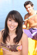 Couple in a canoe