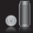 Aluminum packaging for beverages. Vector.