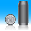 Aluminum packaging for beverages. Vector.