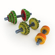 Illustration: fruits_dumbbells fruits_dumbbells