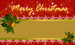 Christmas card in golden-red colors Christmas card in golden-red colors